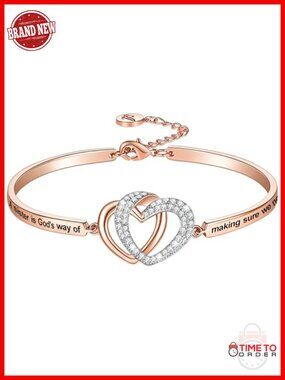 Sister Bangle Bracelet, 'Always My Sister Forever My Friend' Gift, Heart Charm